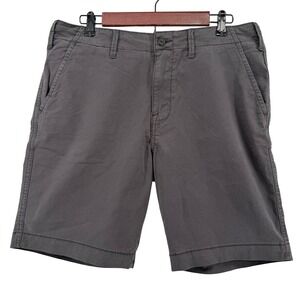 NWT Lucky Brand Mens 9 Inch Short Gray Tencel Blend Size 32 Casual Chino Shorts